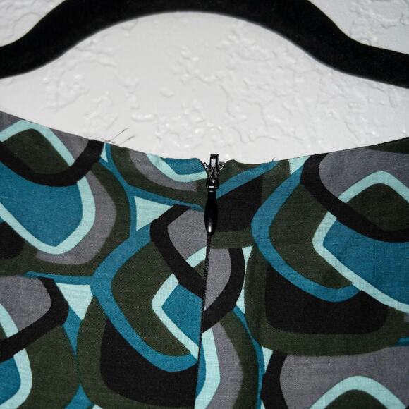 Kensie Blue‎ Patterned Cotton & Silk Blend A-Line Dress Size Small - Picture 6 of 6